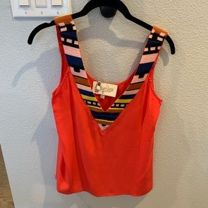 Rory Beca Silk Tank with Embroidery